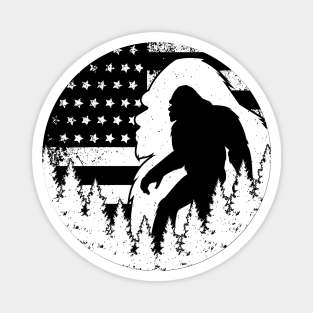 Bigfoot American Flag Sasquatch USA Magnet